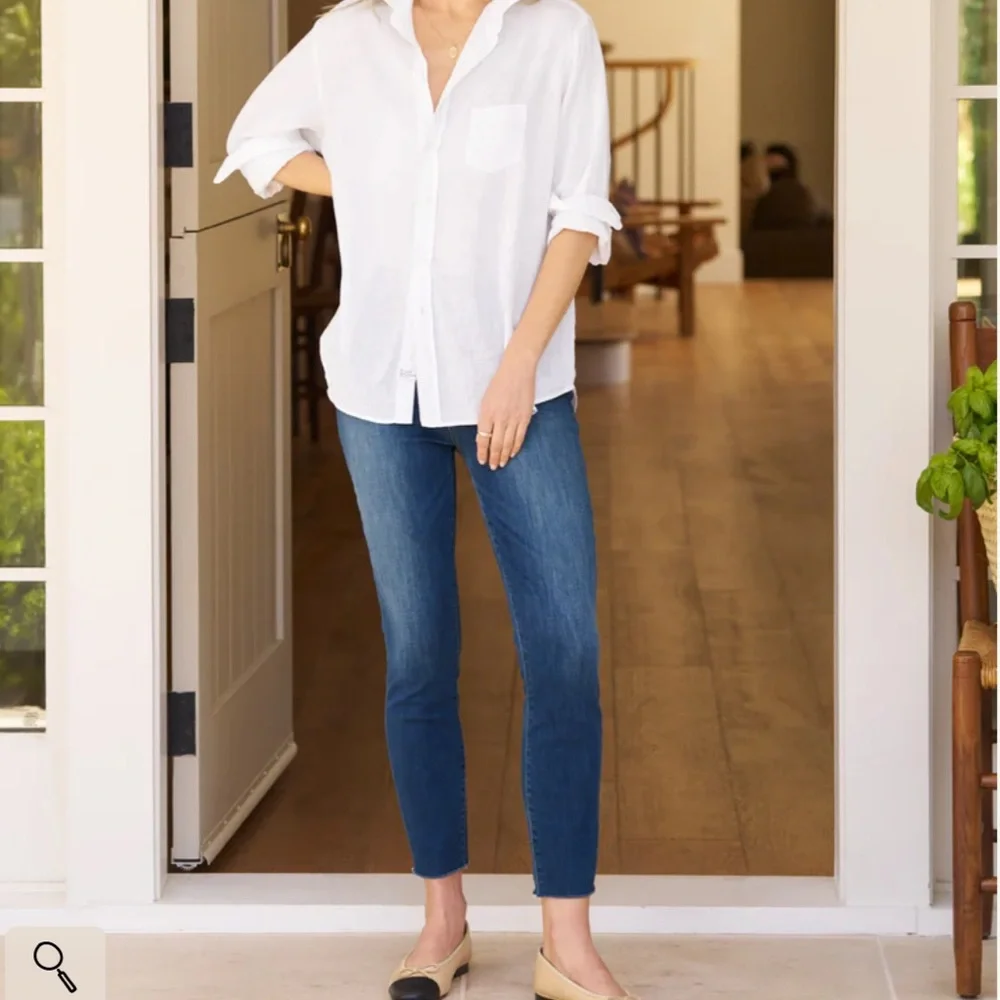 Frank & Eileen Sligo Skinny Jean Women’s 31 Raw Hem Stretch Blue